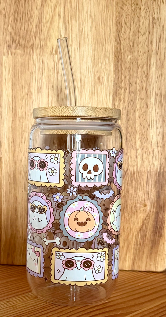 Ghost and Frames 16oz Glass Can