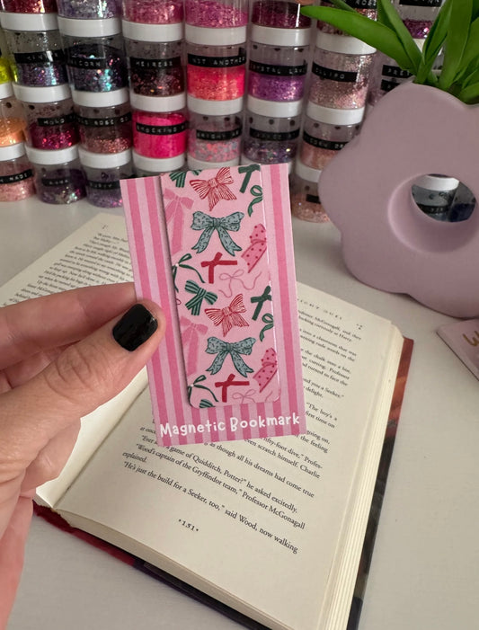 Christmas Bow Magnetic Bookmark