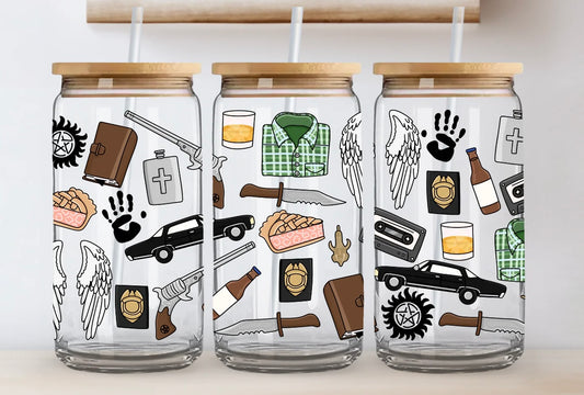 Supernatural 16oz Glass Can