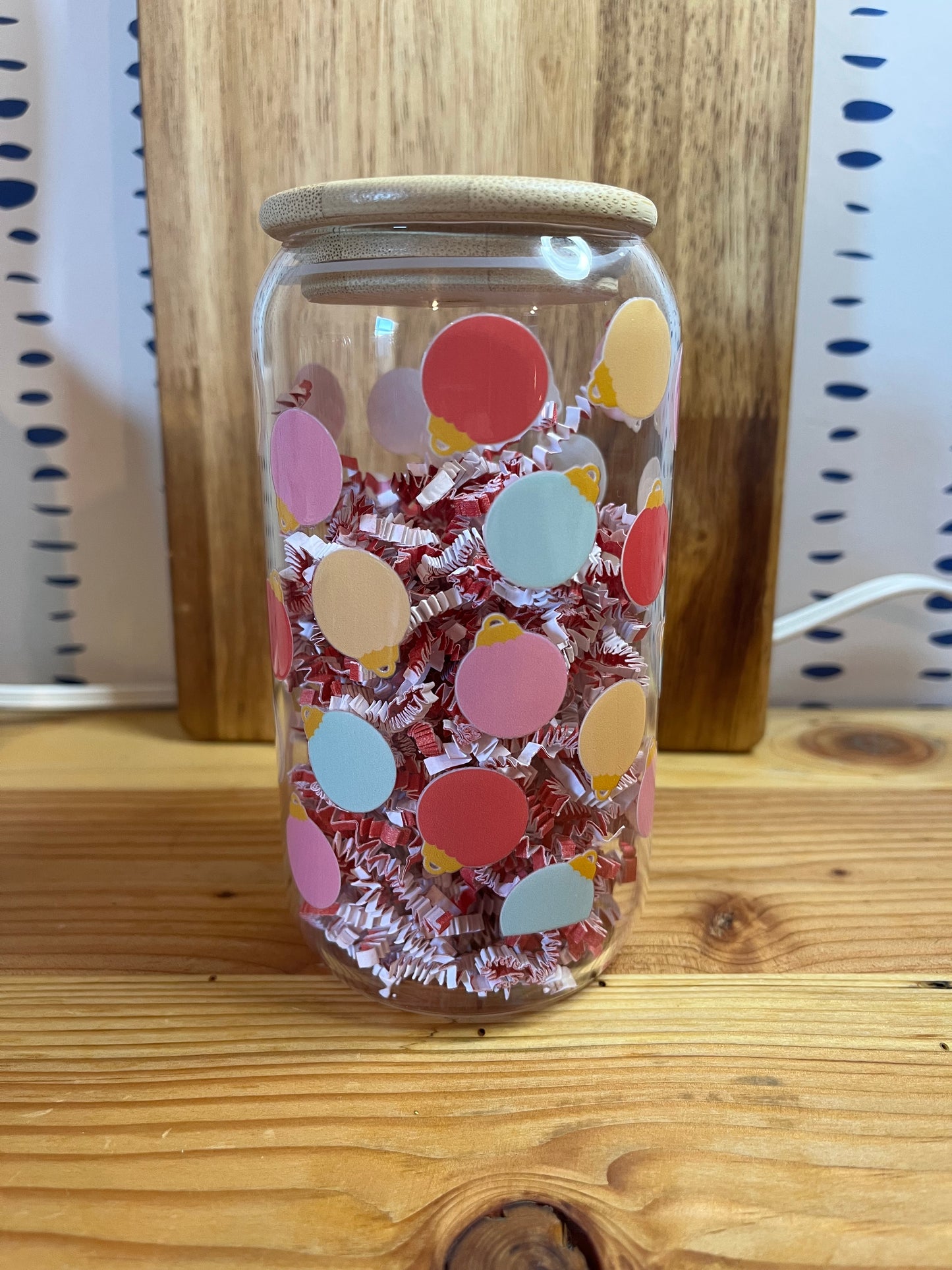Ornament Ball 16oz Glass Can