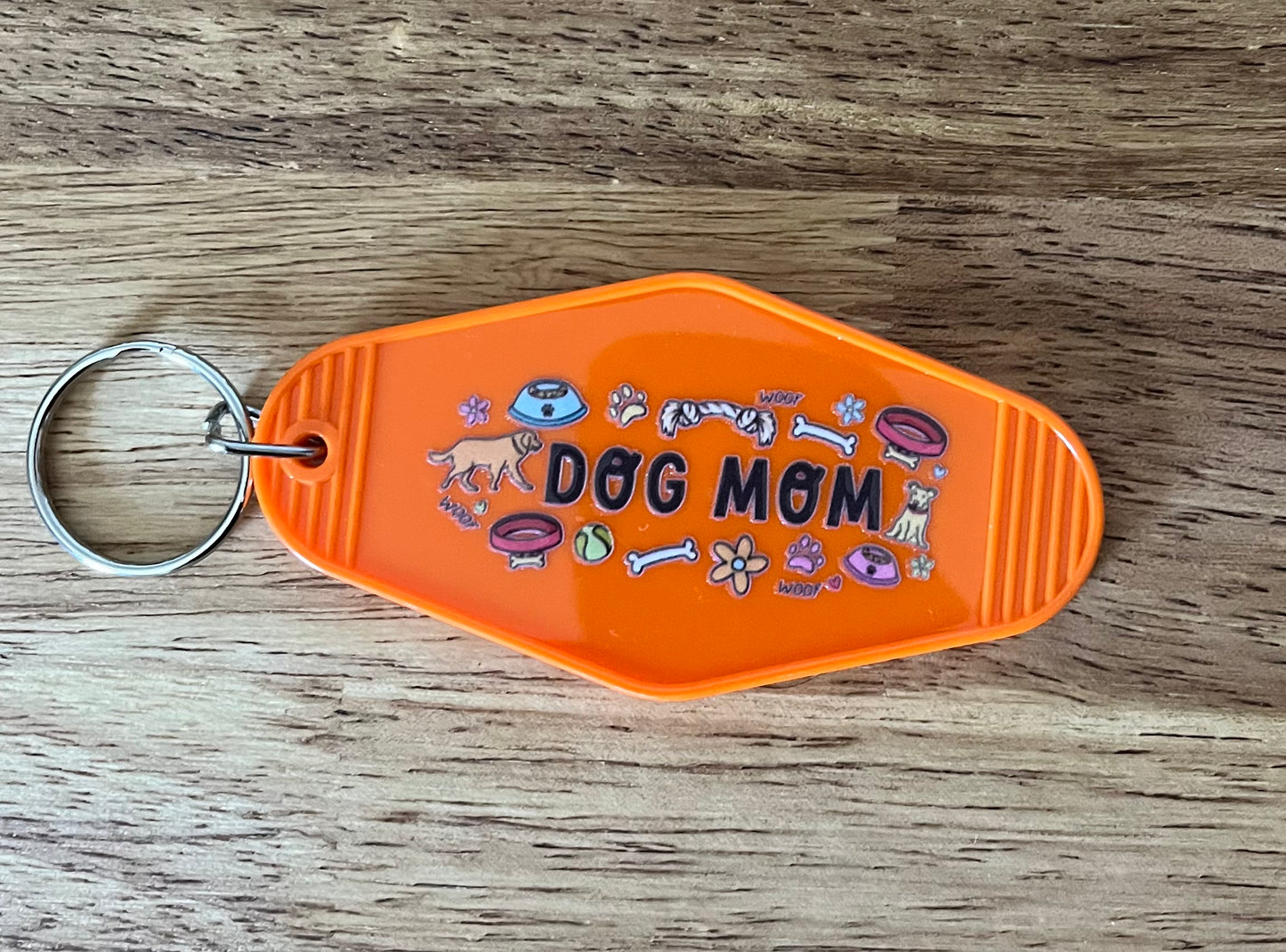Dog Mom Motel Keychain